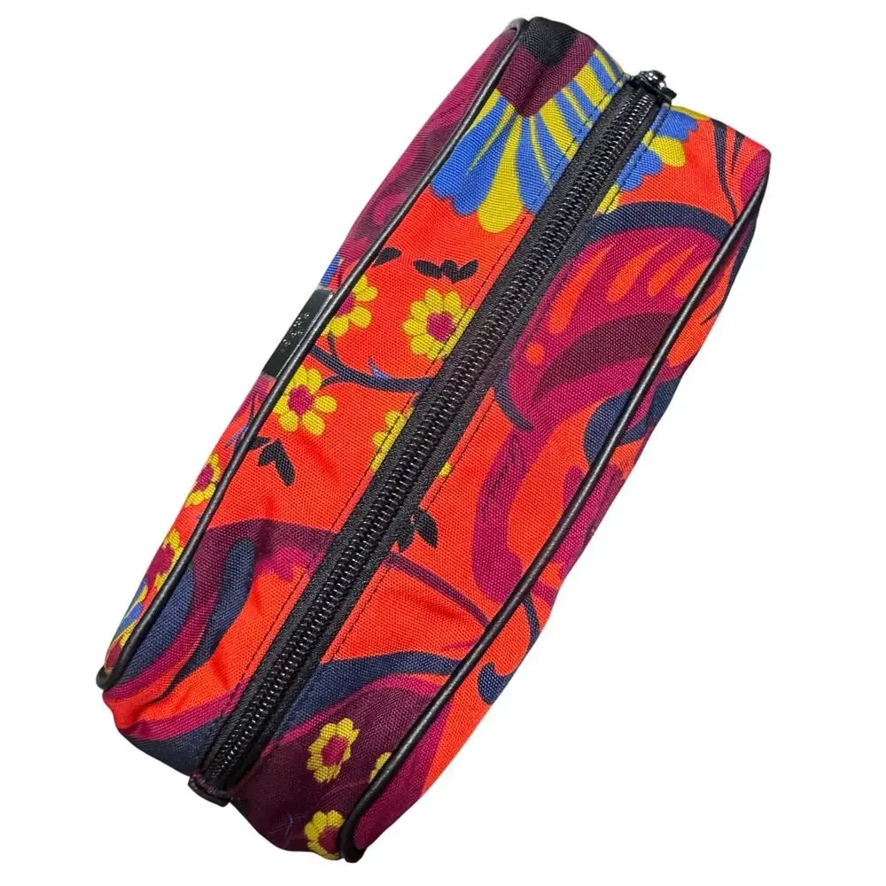 Auth. Limited Edition Gucci Rare Tropical Floral Canvas Small Zip Pouch W/COA